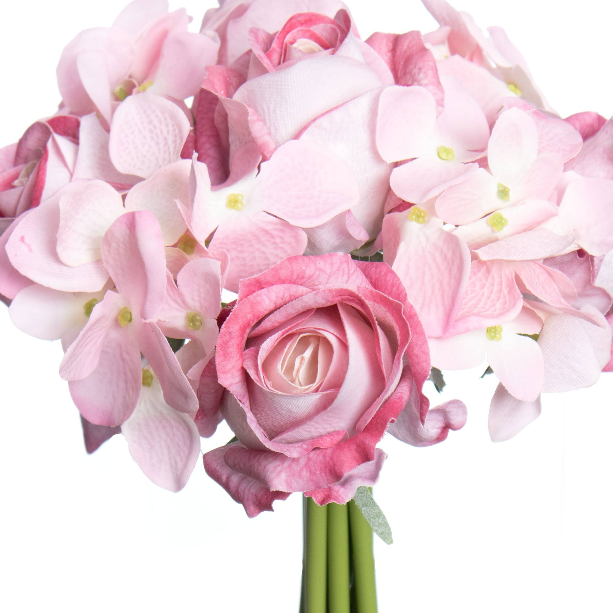 11" Pink Rose & Hydrangea Real Touch Stem Bundle by Ashland®